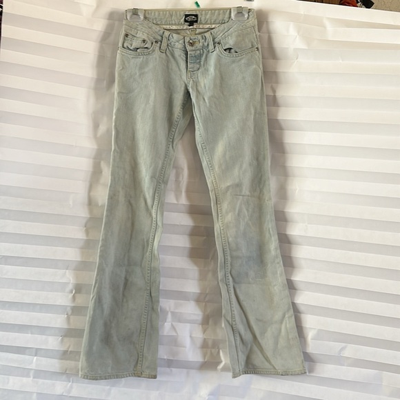 Vans Off The Wall Women's Jeans Size 1 Distressed Pale Blue Skinny Fit - Picture 1 of 6